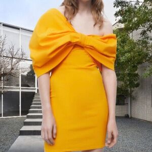 Zara bow Asymmetric dress Size S